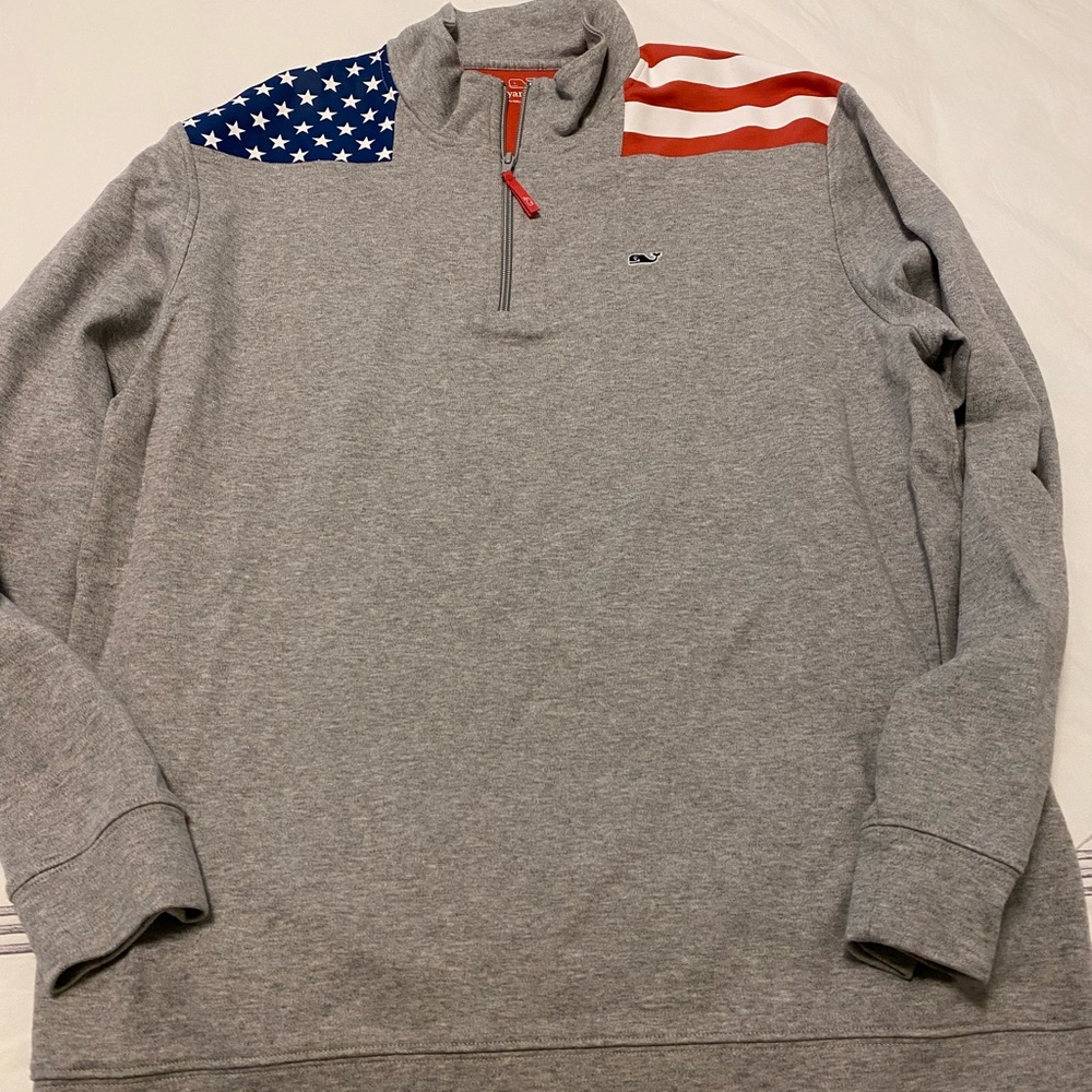 Vineyard vines American flag mens shep shirt
